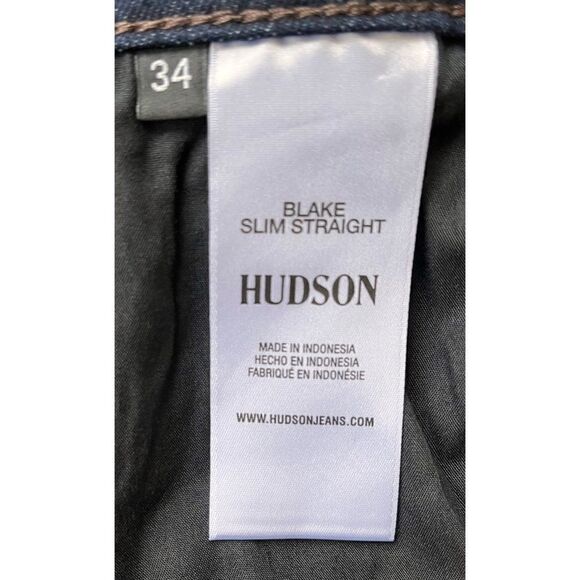NWT Hudson Jeans Blake Slim Straight Leg Jeans in Matthew, Size 34 x 31 - Picture 7 of 12